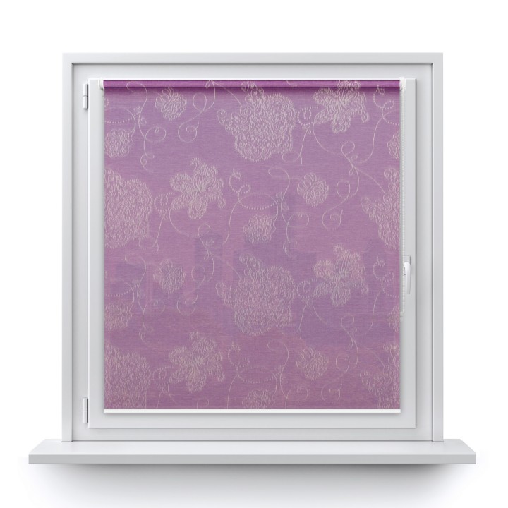 Roleta Mini Gładka Przyciemniająca Magnolia Fioletowa 409