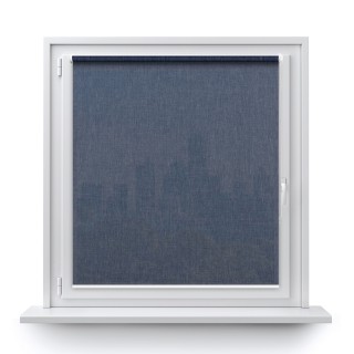 Roleta Mini Gładka Przyciemniająca Melange Niebieska 733