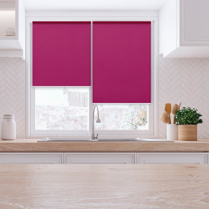 Roleta Mini Gładka Przyciemniająca Madryt Fioletowa 854