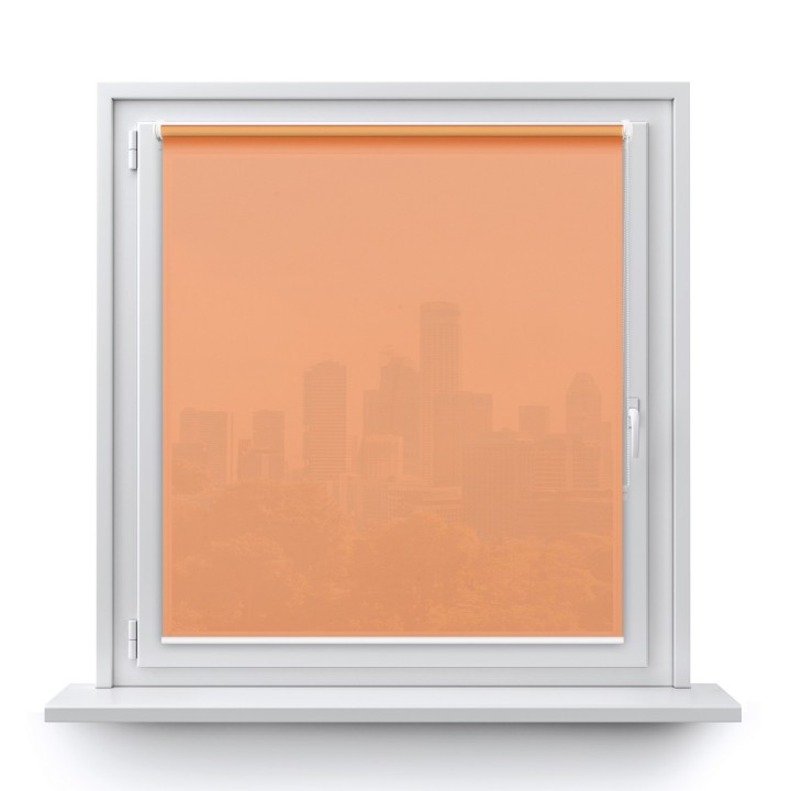 Roleta Mini Gładka Przyciemniająca Gładka Jasnopomarańczowa 523