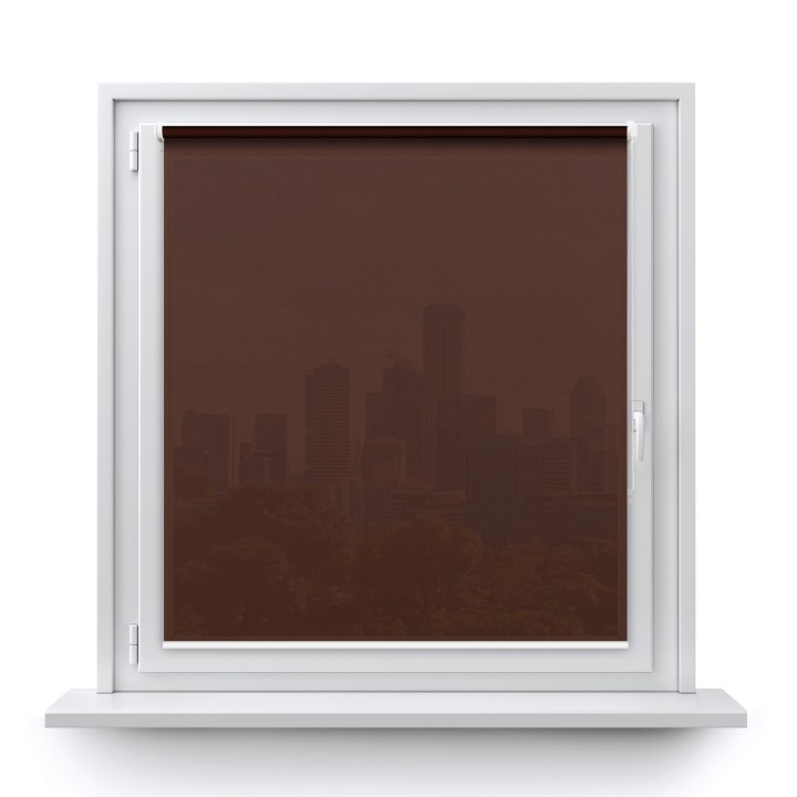 Roleta Mini Gładka Przyciemniająca Gładka Brązowa 524