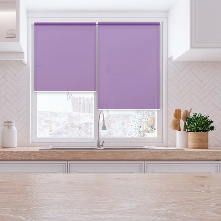 Roleta Mini Gładka Przyciemniająca Gładka Fioletowa 521