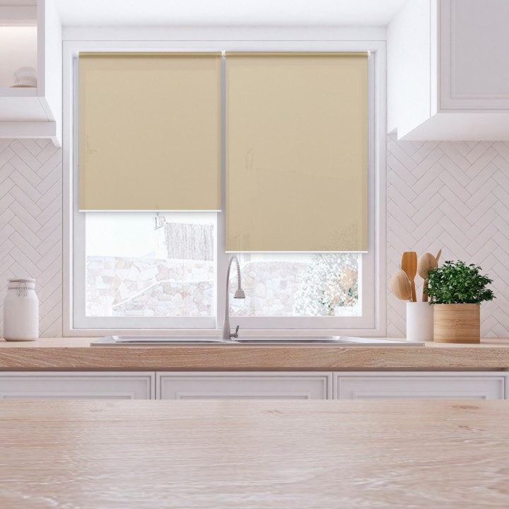 Roleta Mini Gładka Przyciemniająca Gładka Beżowa Gl03