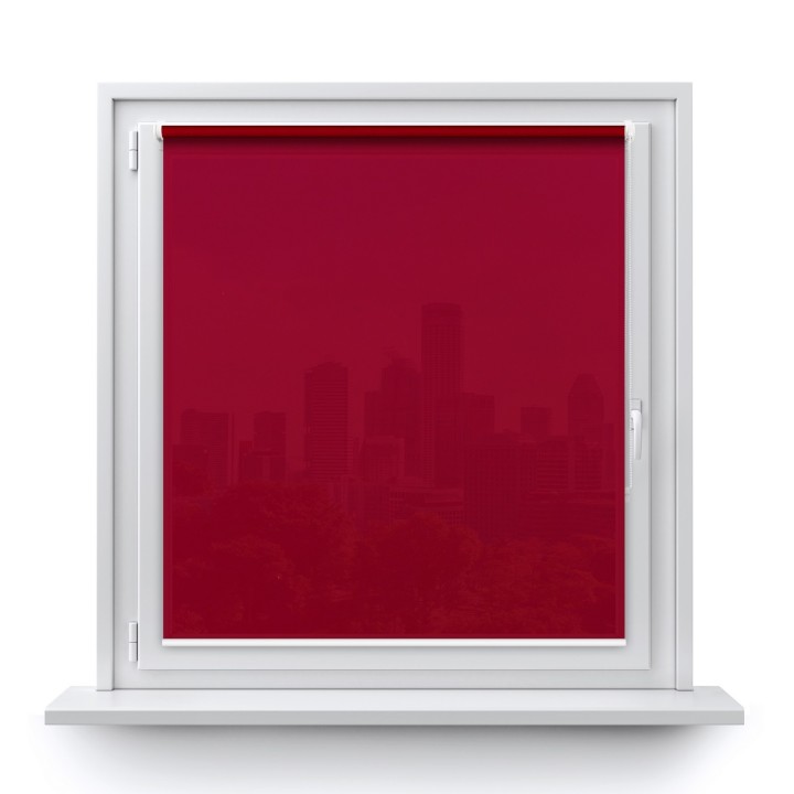 Roleta Mini Gładka Przyciemniająca Gładka Czerwona 505