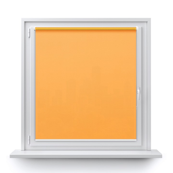 Roleta Mini Gładka Przyciemniająca Gładka Pomarańczowa 1816