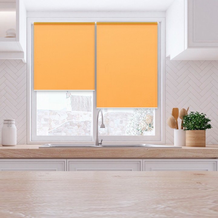 Roleta Mini Gładka Przyciemniająca Gładka Pomarańczowa 1816