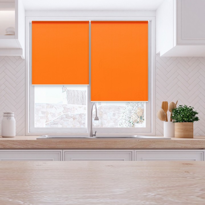 Roleta Mini Gładka Przyciemniająca Gładka Pomarańczowa 1865