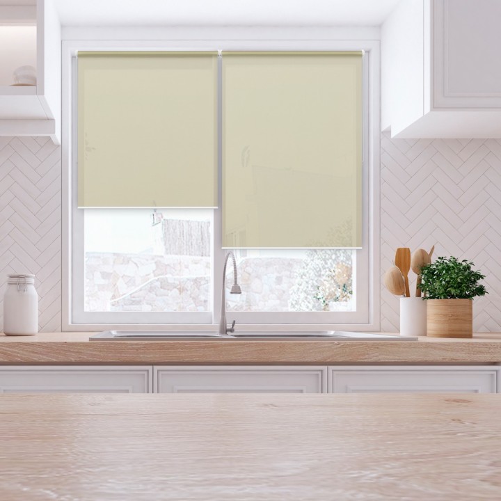 Roleta Mini Gładka Przyciemniająca Screen Kremowa 202