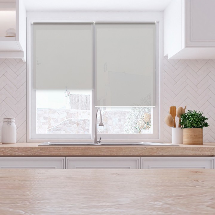 Roleta Mini Gładka Przyciemniająca Screen Szara 205