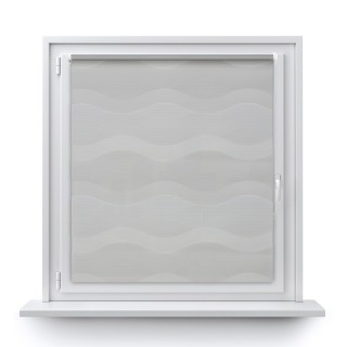 Roleta Mini Dzień Noc Przyciemniająca Fala Szara 2