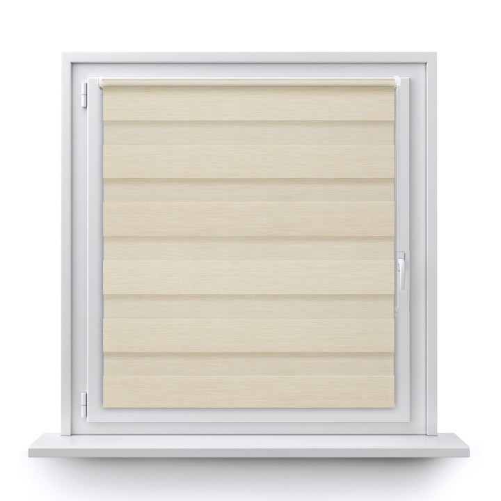 Roleta Mini Dzień Noc Przyciemniająca Bahama II Drewnopodobna Beżowa 13