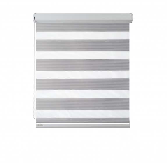 Cassette Superior roller blind Day-Night Bahama XXIII Srebro Paseczki BH2308