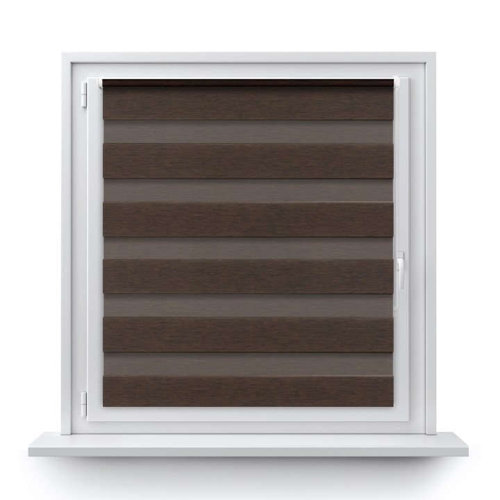 Roleta Mini Dzień Noc Przyciemniająca Bahama XV Brązowa Bh1506