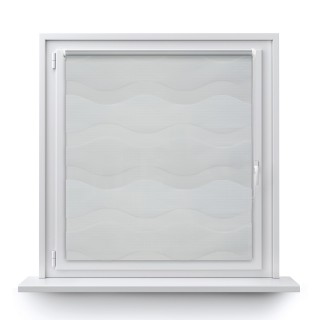 Roleta Mini Dzień Noc Przyciemniająca Fala Biała 1