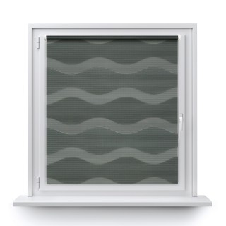 Roleta Mini Dzień Noc Przyciemniająca Fala Szara 03