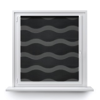 Roleta Mini Dzień Noc Przyciemniająca Fala Grafit 04