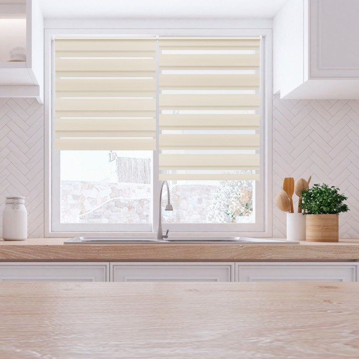 Roleta Mini Dzień Noc Przyciemniająca Bahama XXIII Kremowa Bh2302