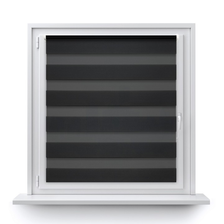 Roleta Mini Dzień Noc Przyciemniająca Chic Czarna 6008