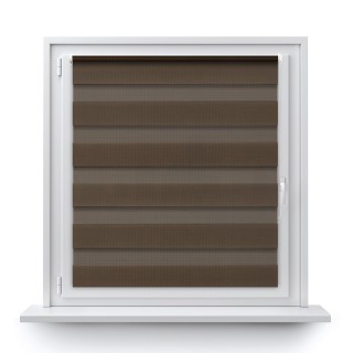 Roleta Mini Dzień Noc Przyciemniająca Classic Brązowa 6