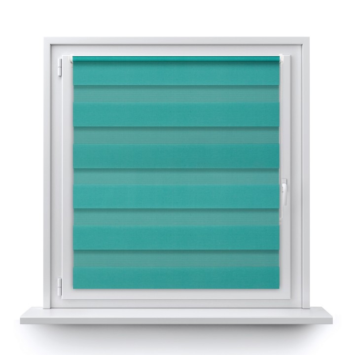 Roleta Mini Dzień Noc Przyciemniająca Classic Turkusowa 1208