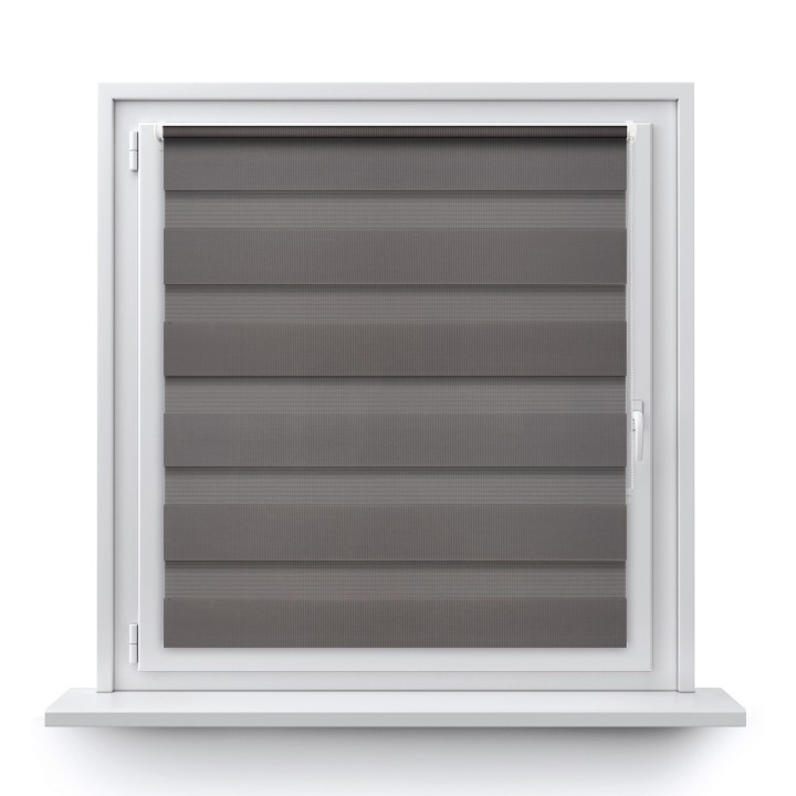 Roleta Mini Dzień Noc Przyciemniająca Classic Szara 1220