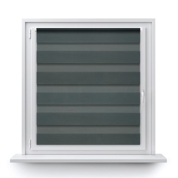 Roleta Mini Dzień Noc Przyciemniająca Classic Ciemnoszara 1221