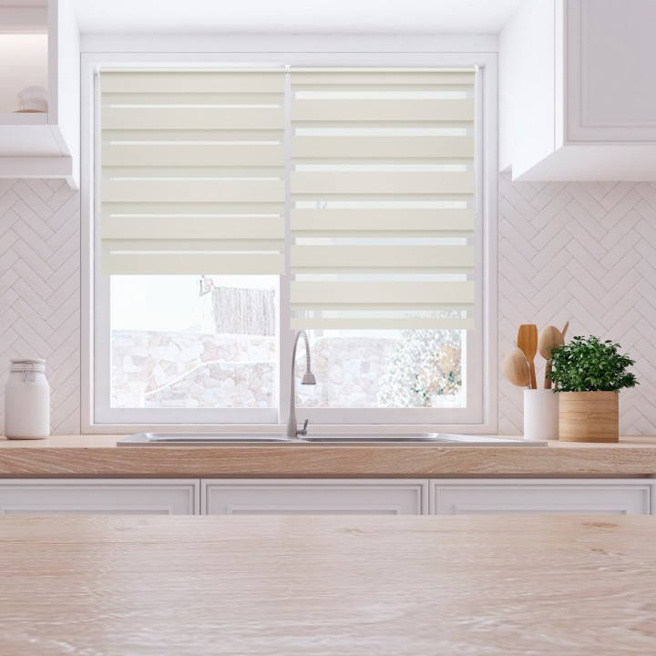 Roleta Mini Dzień Noc Przyciemniająca Chic Ecru 6002