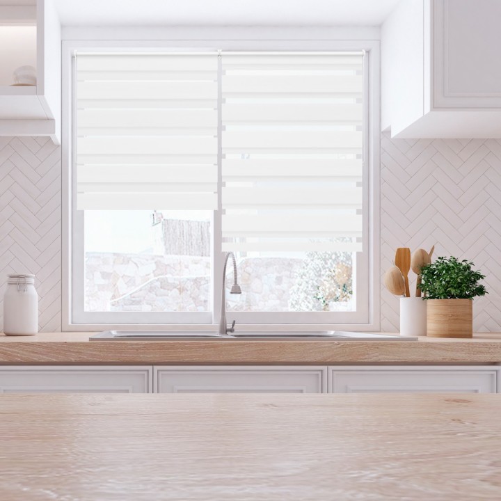 Roleta Mini Dzień Noc Przyciemniająca Classic Biała 1