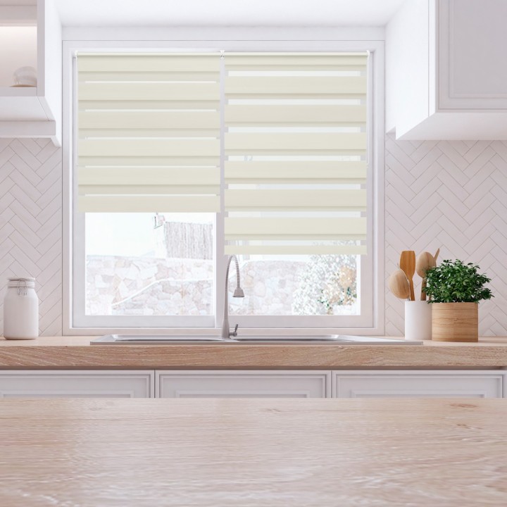 Roleta Mini Dzień Noc Przyciemniająca Classic Kremowa 3