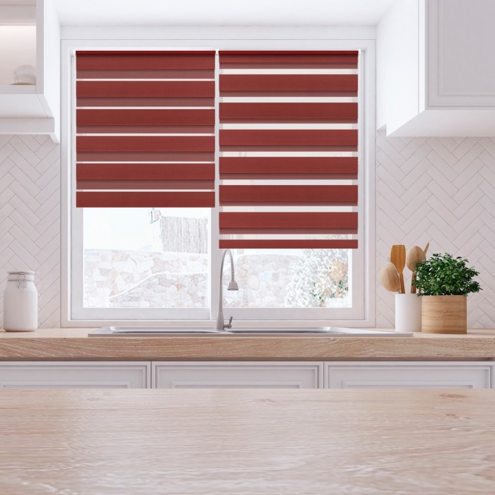 Roleta Mini Dzień Noc Przyciemniająca Classic Brązowa 1217