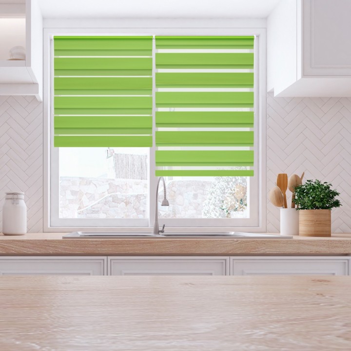 Roleta Mini Dzień Noc Przyciemniająca Classic Zielona Ag312