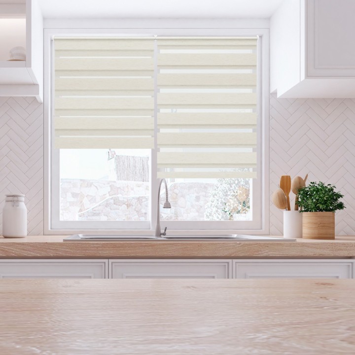 Roleta Mini Dzień Noc Przyciemniająca Classic Słomkowa 8