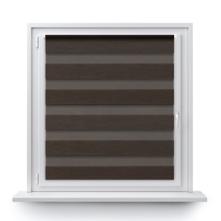 Roleta Mini Dzień Noc Przyciemniająca Forest Ciemnobrązowa 9209