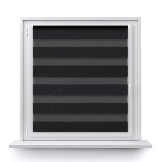 Roleta Mini Dzień Noc Przyciemniająca Geometric Czarna 14509