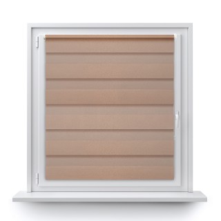 Roleta Mini Dzień Noc Przyciemniająca Glossy Elegance Miedziana 15398