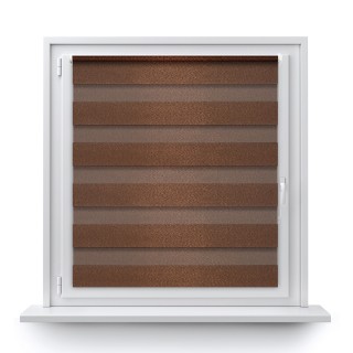 Roleta Mini Dzień Noc Przyciemniająca Glossy Elegance Brązowa 15898