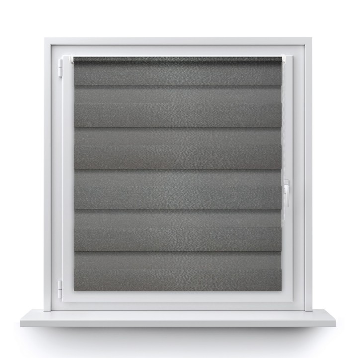 Roleta Mini Dzień Noc Przyciemniająca Glossy Elegance Ciemnoszara 15988