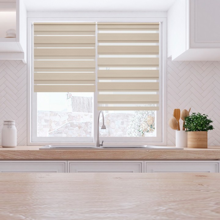 Roleta Mini Dzień Noc Przyciemniająca Essential Beżowa 1703