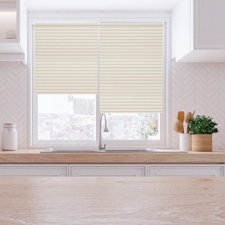 Roleta Mini Dzień Noc Przyciemniająca Modern Kremowa 1802