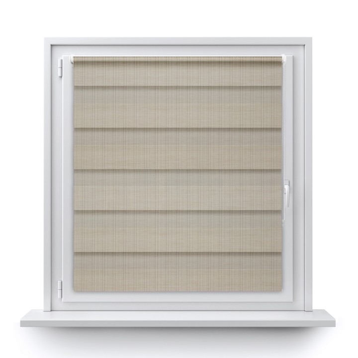 Roleta Mini Dzień Noc Przyciemniająca Organza Beżowa 2