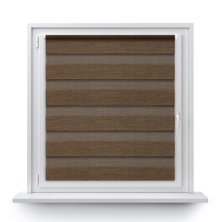 Roleta Mini Dzień Noc Przyciemniająca Organza Brązowa 4