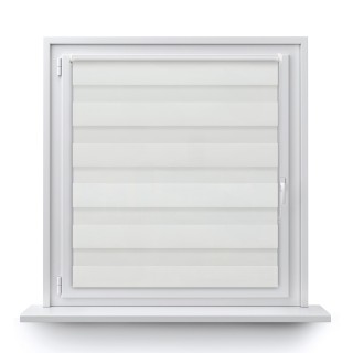 Roleta Mini Dzień Noc Przyciemniająca Romance Biała 1013