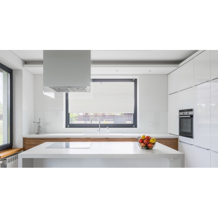 Plisa bezinwazyjna Z nadrukiem Przyciemniająca Biała 2002