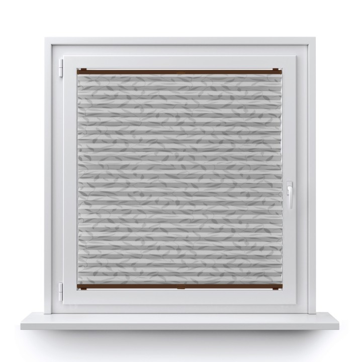 Plisa bezinwazyjna Z nadrukiem Przyciemniająca Szara 1002