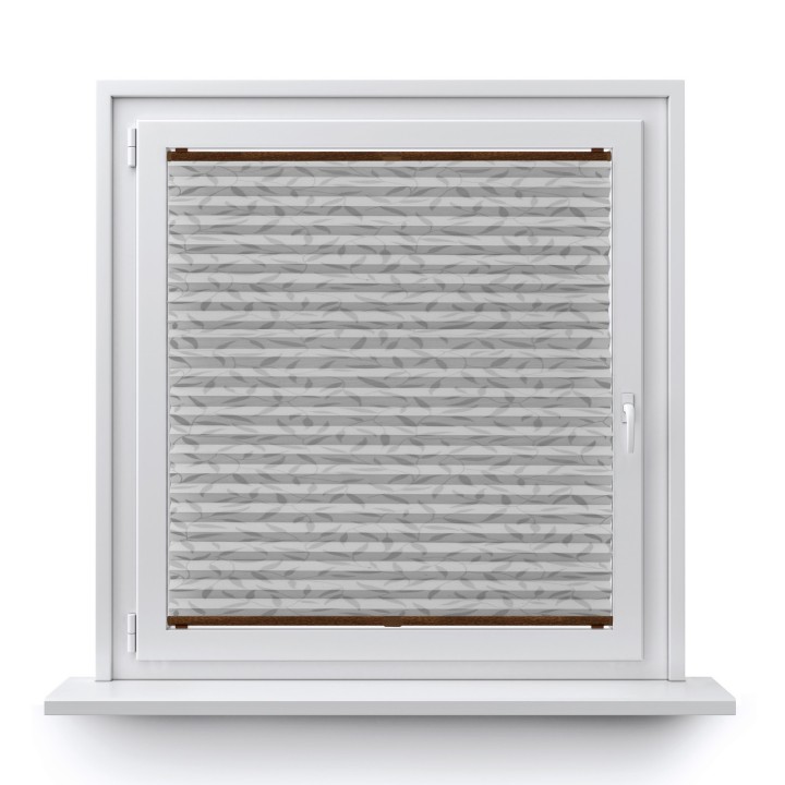 Plisa bezinwazyjna Z nadrukiem Przyciemniająca Szara 1002