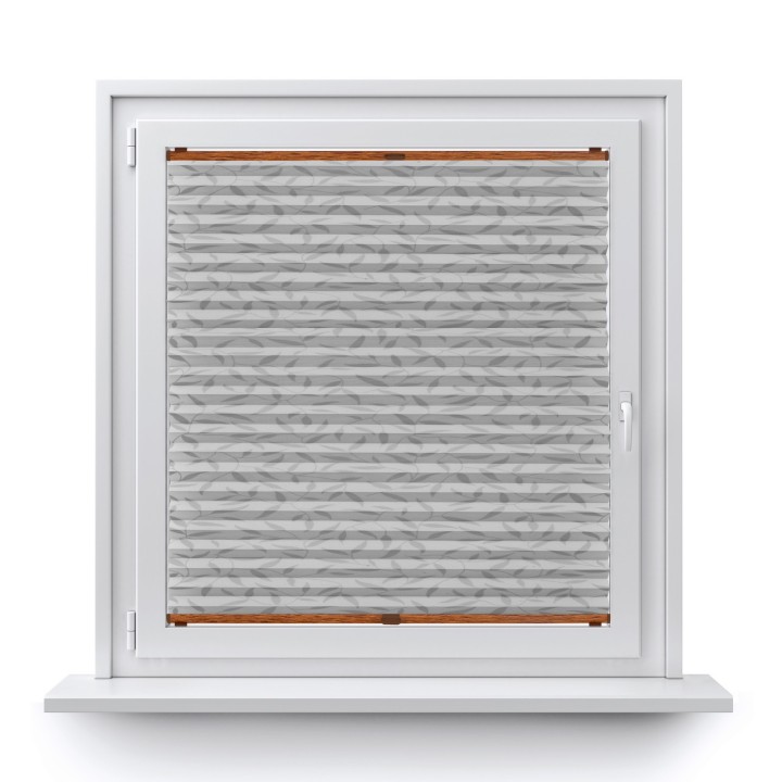 Plisa bezinwazyjna Z nadrukiem Przyciemniająca Szara 1002