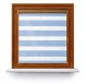 Roller blind in PVC cassette with guide Day-Night Bahama XXIII blue BH2307