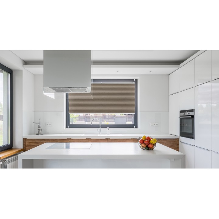 Plisa bezinwazyjna Gnieciona Przyciemniająca Ciemnobeżowa 933