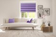 Roller blind in PVC casette Day-Night Classic purple 608