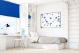 Wall mounted blind blue 525